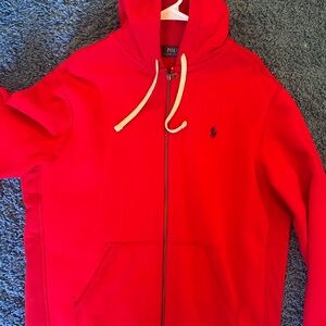 Polo by Ralph Lauren Bright Red Zip-Up Hoodie